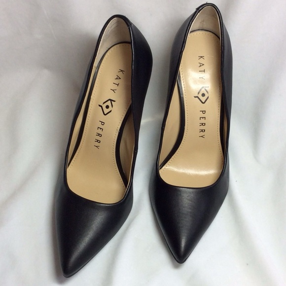 Katy Perry Matte Black The Suzzie Chain Heel Pumps - Picture 2 of 6